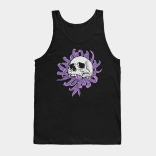 Chrysanthemum Skull Whimsigoth Design Tank Top